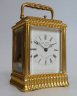 Small gorge case carriage clock by Leroy & Fils,no 10555, Paris circa 1860.